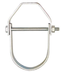 Empire - 2-1/2" Pipe, 1/2" Rod, Carbon Steel Adjustable Clevis Hanger - Electro Galvanized - Exact Tool & Supply