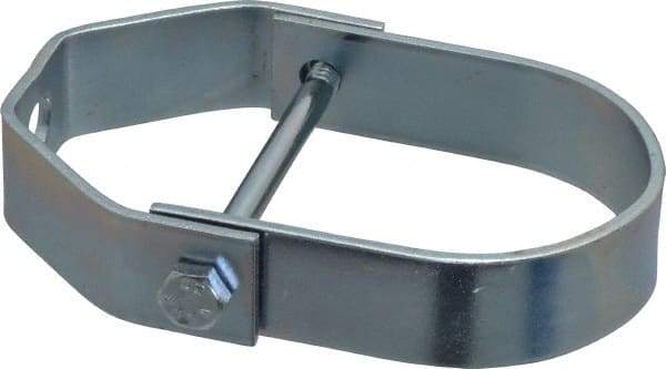 Empire - 2" Pipe, 3/8" Rod, Carbon Steel Adjustable Clevis Hanger - Electro Galvanized - Exact Tool & Supply