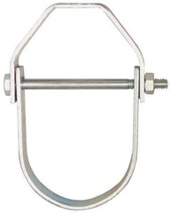 Empire - 8" Pipe, 7/8" Rod, Carbon Steel Adjustable Clevis Hanger - Electro Galvanized - Exact Tool & Supply
