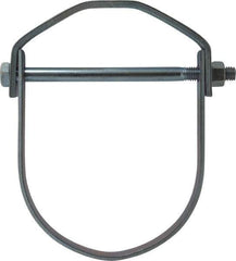 Empire - 5" Pipe, 5/8" Rod, Carbon Steel Adjustable Clevis Hanger - Electro Galvanized - Exact Tool & Supply