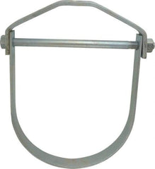 Empire - 10" Pipe, 7/8" Rod, Carbon Steel Adjustable Clevis Hanger - Electro Galvanized - Exact Tool & Supply