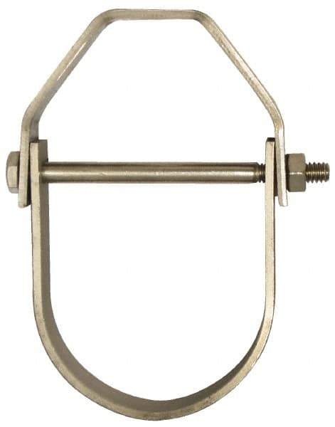 Empire - 1-1/4" Pipe, 3/8" Rod, Grade 304 Stainless Steel Adjustable Clevis Hanger - Exact Tool & Supply