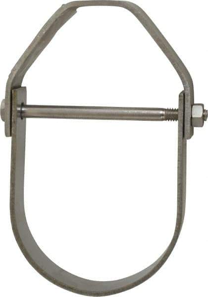 Empire - 3" Pipe, 1/2" Rod, Grade 304 Stainless Steel Adjustable Clevis Hanger - Exact Tool & Supply