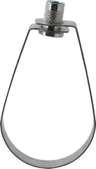 Empire - 2" Pipe, 3/8" Rod, Carbon Steel Emlok Swivel Ring Hanger - Pre-Galvanized, 600 Lb Capacity - Exact Tool & Supply