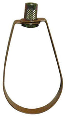 Empire - 3-1/2" Pipe, 1/2" Rod, Carbon Steel Emlok Swivel Ring Hanger - Copper Plated, 600 Lb Capacity - Exact Tool & Supply