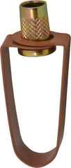 Empire - 1/2" Pipe, 3/8" Rod, Carbon Steel Emlok Swivel Ring Hanger - Copper Plated, 400 Lb Capacity - Exact Tool & Supply