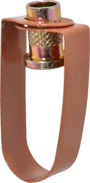 Empire - 3/4" Pipe, 3/8" Rod, Carbon Steel Emlok Swivel Ring Hanger - Copper Plated, 400 Lb Capacity - Exact Tool & Supply