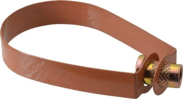 Empire - 2" Pipe, 3/8" Rod, Carbon Steel Emlok Swivel Ring Hanger - Copper Plated, 600 Lb Capacity - Exact Tool & Supply