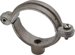 Empire - 1-1/2" Pipe, 3/8" Rod, Malleable Iron Split Ring Hanger - Black, 180 Lb Capacity - Exact Tool & Supply