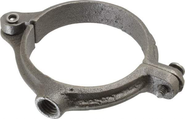 Empire - 2-1/2" Pipe, 1/2" Rod, Malleable Iron Split Ring Hanger - Black, 300 Lb Capacity - Exact Tool & Supply