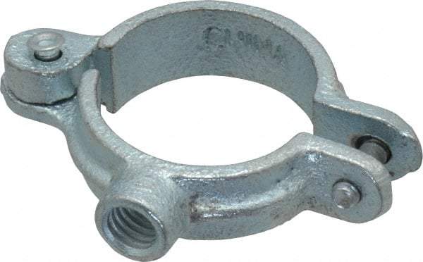 Empire - 1" Pipe, 3/8" Rod, Malleable Iron Split Ring Hanger - Electro Galvanized, 180 Lb Capacity - Exact Tool & Supply