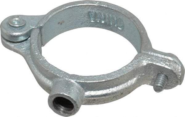 Empire - 1-1/4" Pipe, 3/8" Rod, Malleable Iron Split Ring Hanger - Electro Galvanized, 180 Lb Capacity - Exact Tool & Supply