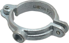 Empire - 1-1/2" Pipe, 3/8" Rod, Malleable Iron Split Ring Hanger - Electro Galvanized, 180 Lb Capacity - Exact Tool & Supply