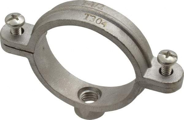 Empire - 1-1/2" Pipe, 3/8" Rod, Grade 304 Stainless Steel Split Ring Hanger - Exact Tool & Supply