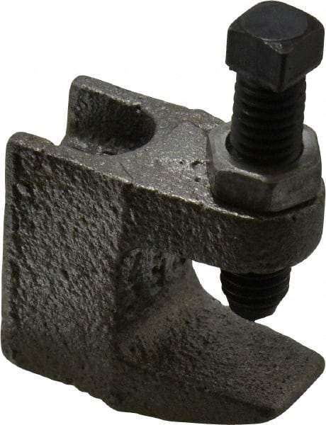 Empire - 3/4" Max Flange Thickness, 3/8" Rod Top Beam Clamp - 350 Lb Capacity, Ductile Iron - Exact Tool & Supply