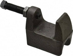 Empire - 1-1/4" Max Flange Thickness, 5/8" Rod Wide Jaw Top Beam Clamp - 800 Lb Capacity, Ductile Iron - Exact Tool & Supply