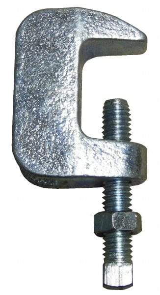 Empire - 1-1/4" Max Flange Thickness, 3/4" Rod Wide Jaw Top Beam Clamp - 900 Lb Capacity, Ductile Iron - Exact Tool & Supply