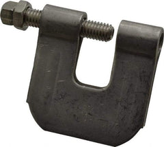 Empire - 3/4" Max Flange Thickness, 3/8" Rod C-Clamp with Locknut - 400 Lb Capacity, 304 Stainless Steel - Exact Tool & Supply