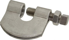 Empire - 3/4" Max Flange Thickness, 5/8" Rod C-Clamp with Locknut - 550 Lb Capacity, 304 Stainless Steel - Exact Tool & Supply