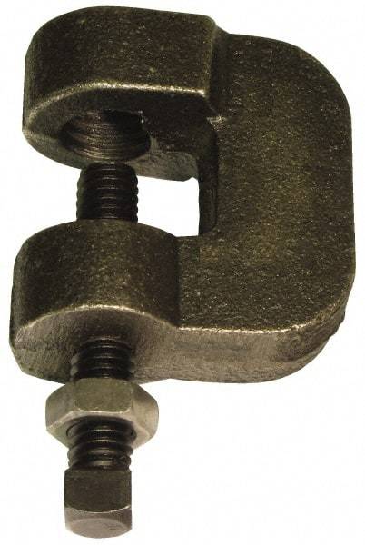 Empire - 3/4" Max Flange Thickness, 5/8" Rod C-Clamp with Locknut - 550 Lb Capacity, Ductile Iron - Exact Tool & Supply