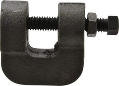 Empire - 3/4" Max Flange Thickness, 3/4" Rod C-Clamp with Locknut - 630 Lb Capacity, Ductile Iron - Exact Tool & Supply