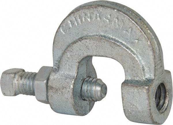 Empire - 3/4" Max Flange Thickness, 1/2" Rod C-Clamp with Locknut - 500 Lb Capacity, Ductile Iron - Exact Tool & Supply