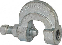 Empire - 3/4" Max Flange Thickness, 1/2" Rod C-Clamp with Locknut - 500 Lb Capacity, Ductile Iron - Exact Tool & Supply