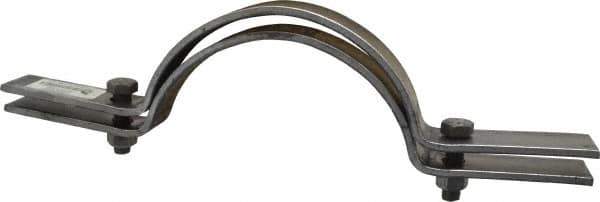 Empire - 6" Pipe, Riser Clamp - Black, 1,600 Lb Capacity, Carbon Steel - Exact Tool & Supply