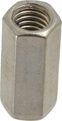 Empire - 3/8-16 Thread, 1-1/8" OAL Stainless Steel Standard Coupling Nut - Uncoated - Exact Tool & Supply