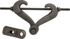 Empire - 0.6" Max Flange Thickness, 3/4" Rod Bottom Flange Mount Beam Clamp with Extension Piece - 1,365 Lb Capacity, Malleable Iron - Exact Tool & Supply