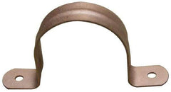 Empire - 2 Pipe, Carbon Steel, Copper Plated Pipe, Conduit or Tube Strap - 2 Mounting Holes - Exact Tool & Supply