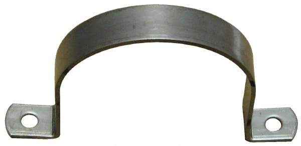 Empire - 1/4 Pipe, Grade 304 Stainless Steel, Pipe, Conduit or Tube Strap - 2 Mounting Holes - Exact Tool & Supply