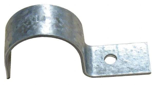 Empire - 2" Pipe, Carbon Steel, Electro Galvanized" Pipe or Conduit Strap - 1 Mounting Hole - Exact Tool & Supply