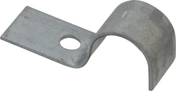 Empire - 1/2" Pipe, Carbon Steel, Electro Galvanized" Pipe or Conduit Strap - 1 Mounting Hole - Exact Tool & Supply