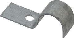 Empire - 1/2" Pipe, Carbon Steel, Electro Galvanized" Pipe or Conduit Strap - 1 Mounting Hole - Exact Tool & Supply