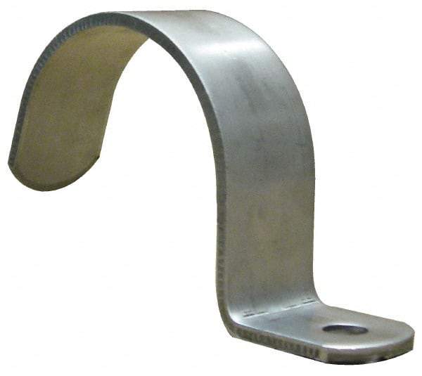 Empire - 1-1/2" Pipe, Grade 304 Stainless Steel," Pipe or Conduit Strap - 1 Mounting Hole - Exact Tool & Supply