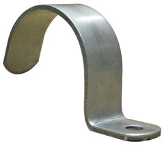 Empire - 1-1/2" Pipe, Grade 304 Stainless Steel," Pipe or Conduit Strap - 1 Mounting Hole - Exact Tool & Supply