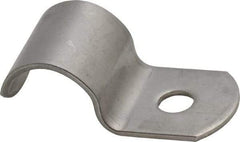 Empire - 3/8" Pipe, Grade 304 Stainless Steel," Pipe or Conduit Strap - 1 Mounting Hole - Exact Tool & Supply