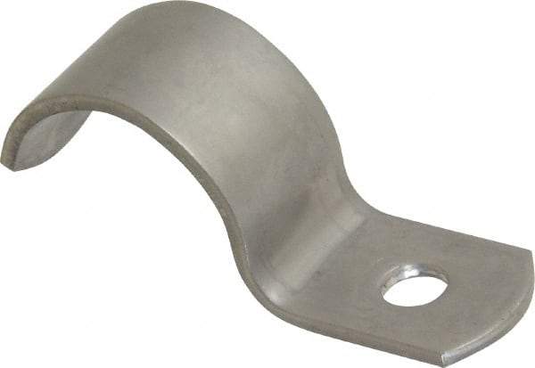 Empire - 3/4" Pipe, Grade 304 Stainless Steel," Pipe or Conduit Strap - 1 Mounting Hole - Exact Tool & Supply