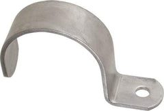 Empire - 2" Pipe, Grade 304 Stainless Steel," Pipe or Conduit Strap - 1 Mounting Hole - Exact Tool & Supply