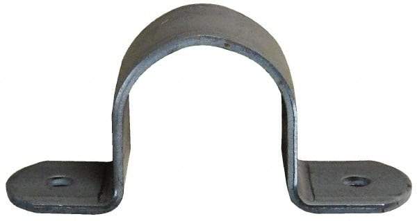 Empire - 2 Pipe, Carbon Steel, Pipe or Tube Strap - 2 Mounting Holes - Exact Tool & Supply