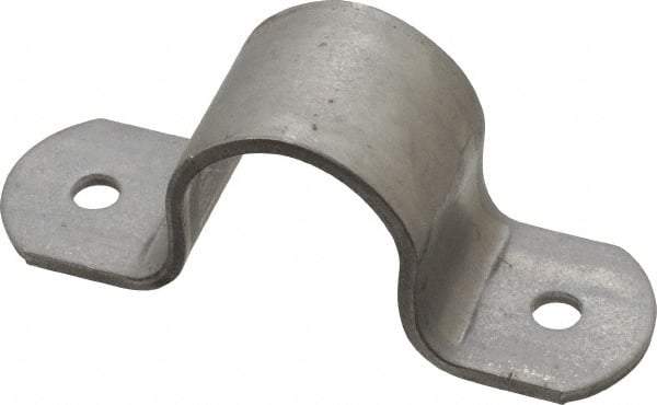 Empire - 1 Pipe, Carbon Steel, Pipe or Tube Strap - 2 Mounting Holes - Exact Tool & Supply
