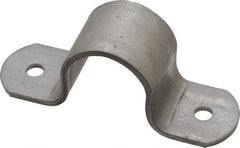Empire - 1 Pipe, Carbon Steel, Pipe or Tube Strap - 2 Mounting Holes - Exact Tool & Supply