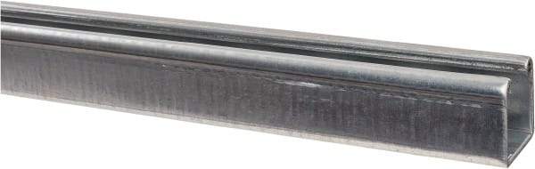 Empire - 10' Long x 1-5/8" Wide x 1-5/8" High, 12 Gauge, Carbon Steel, Punched Framing Channel & Strut - Pre-Galvanized - Exact Tool & Supply