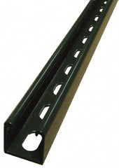 Empire - 10' Long x 1-5/8" Wide x 1-5/8" High, 14 Gauge, Carbon Steel, Punched Framing Channel & Strut - Green Painted - Exact Tool & Supply