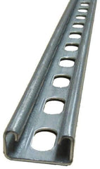 Empire - 10' Long x 1-5/8" Wide x 13/16" High, 14 Gauge, Carbon Steel, Punched Framing Channel & Strut - Pre-Galvanized - Exact Tool & Supply