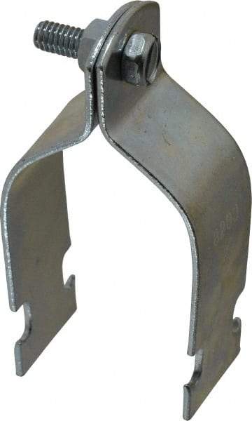 Empire - 2" Pipe," Pipe Clamp - Electro Galvanized - Exact Tool & Supply