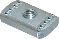 Empire - 3/8" Rod, Electro Galvanized Carbon Steel Strut Nut - Used for Attaching Hanger Rod or Other Accessories to Strut - Exact Tool & Supply