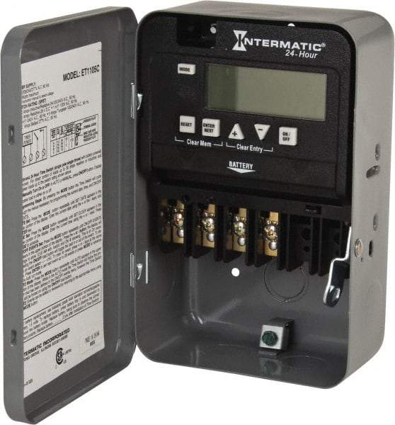 Intermatic - 24 hr Indoor Digital Electronic Timer Switch - 14 On/Off, 120/208/240/277 VAC, 50/60 Hz, - Exact Tool & Supply