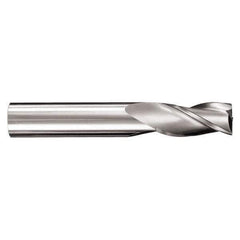 SGS - 18mm, 38mm LOC, 18mm Shank Diam, 100mm OAL, 3 Flute, Solid Carbide Square End Mill - Single End, TiN Finish, Spiral Flute, 30° Helix, Centercutting, Right Hand Cut, Right Hand Flute, Series 5M - Exact Tool & Supply